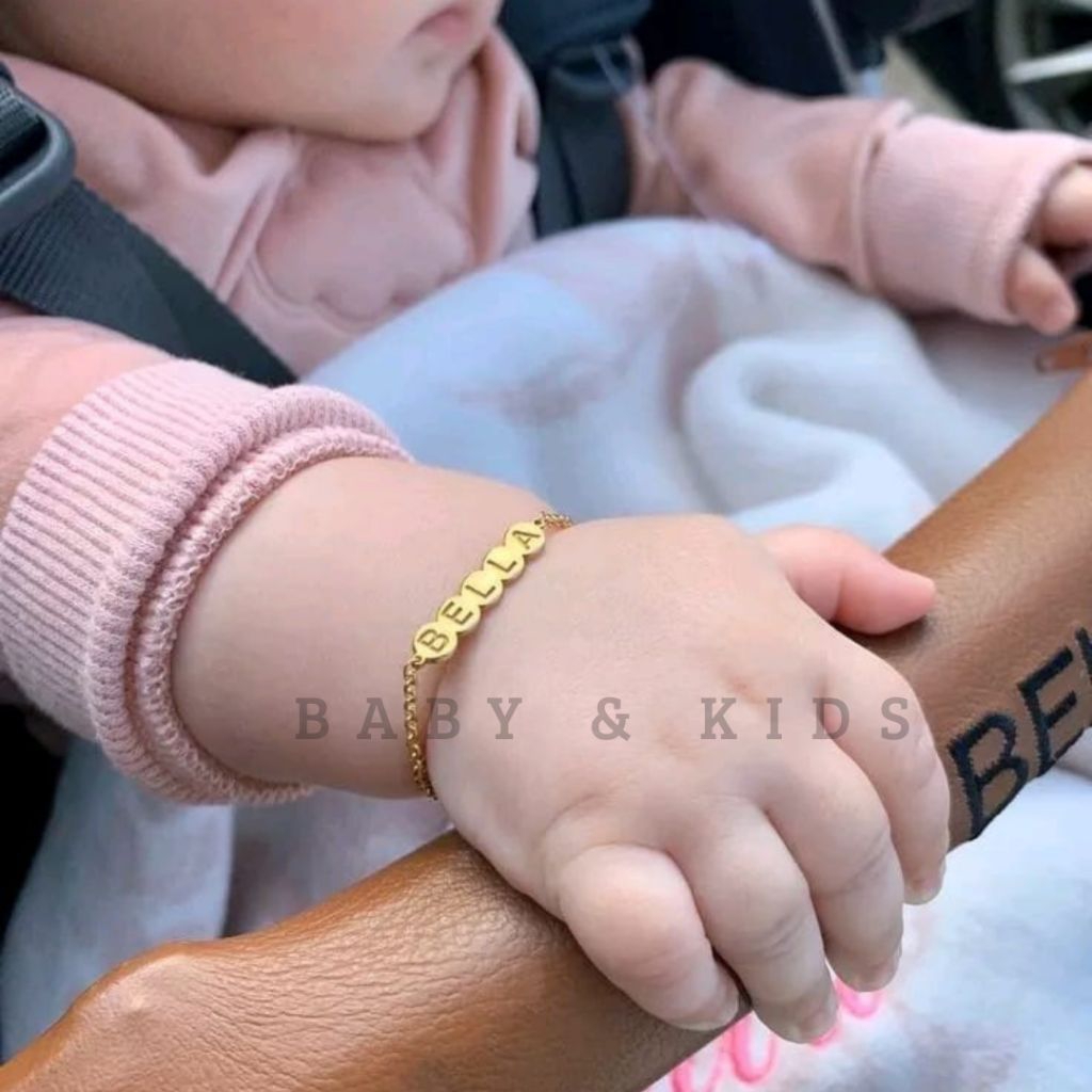 Gelang Titanium bayi/Anak Bisa request nama Gelang baby gelang nama