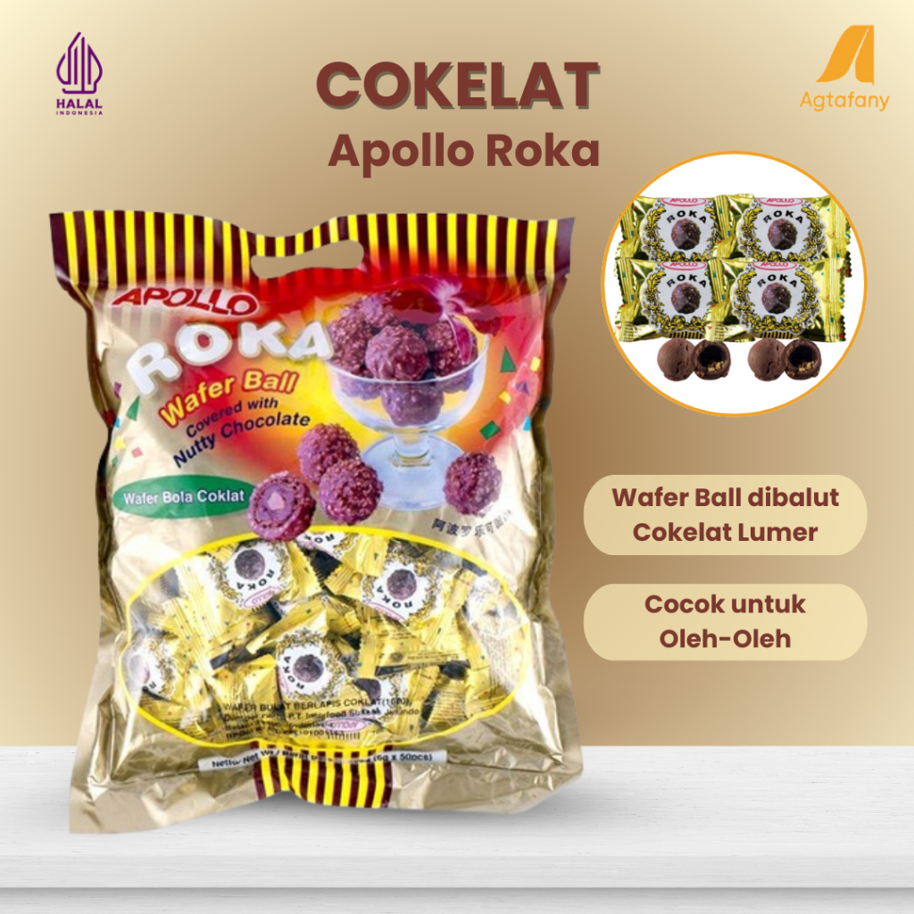 

Cokelat Roka isi 70 pcs Apollo Wafer Ball Coklat isi 50 pcs Original Oleh-Oleh Haji dan Umroh