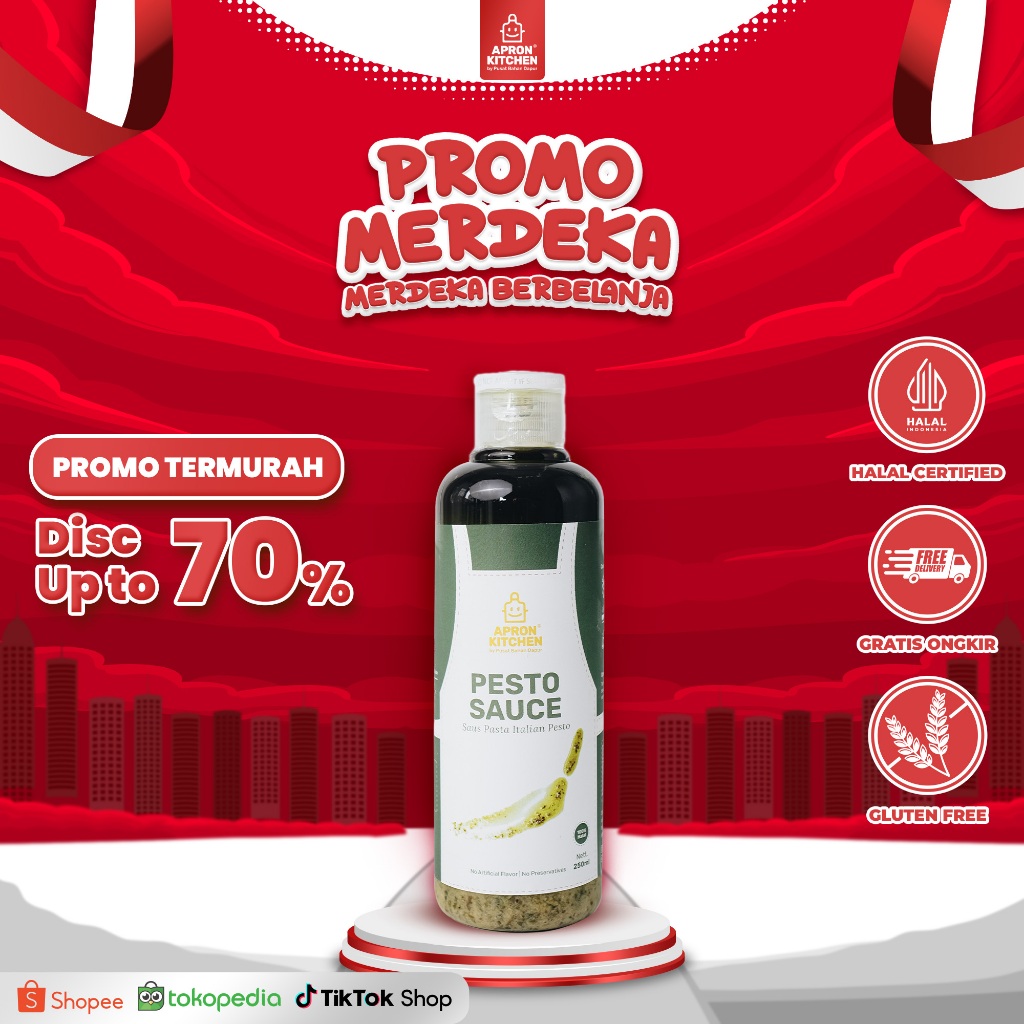 

Apron Kitchen Pesto Sauce Bumbu Masak Pasta Italia 250ml