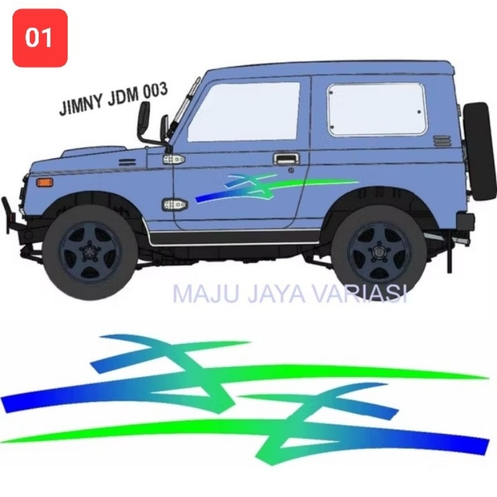 Sticker Striping List Mobil Suzuki Katana Jimny JDM 003 Custome premium.