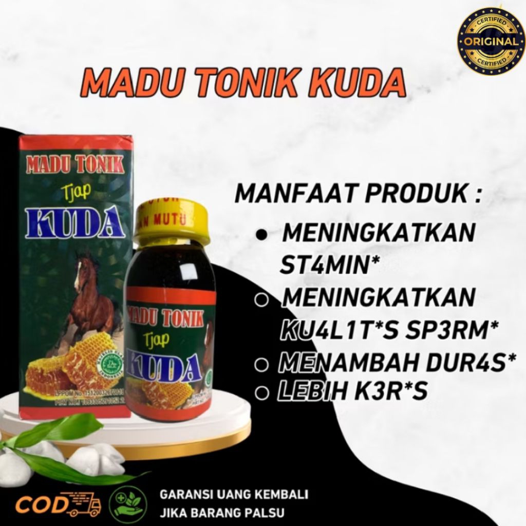 Madu Super Tonik Cap Kuda Original Madu Kuat Herbal Asli Tahan Lama