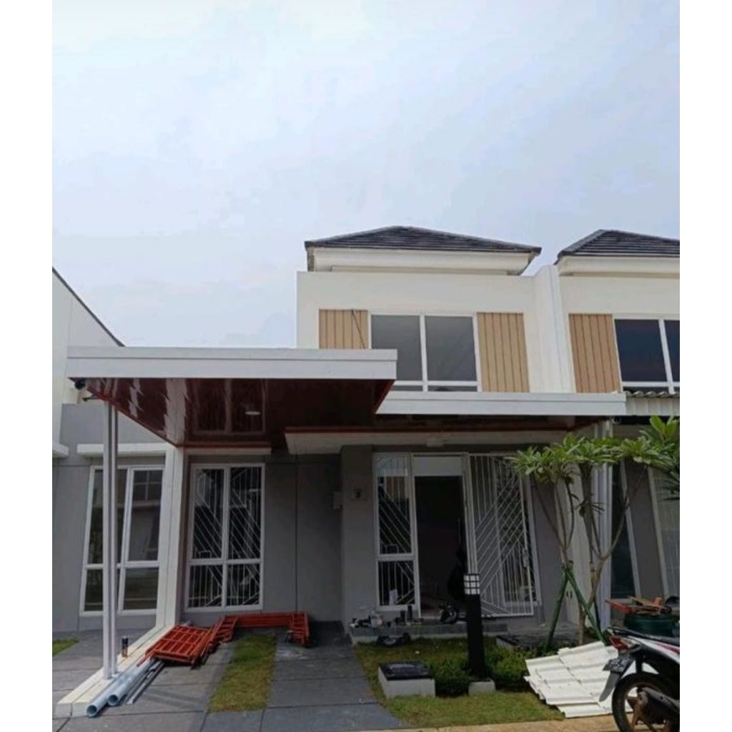 kanopi besi hollow + plafon pvc