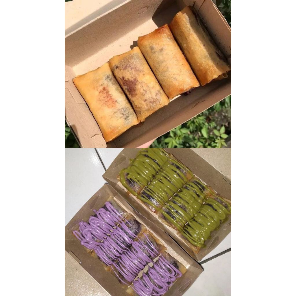 

Lumpia Ubi Ungu Frozen Food Isi Coklat, Keju Melt Dan Keju Mozarella (1 Pack Isi 4)