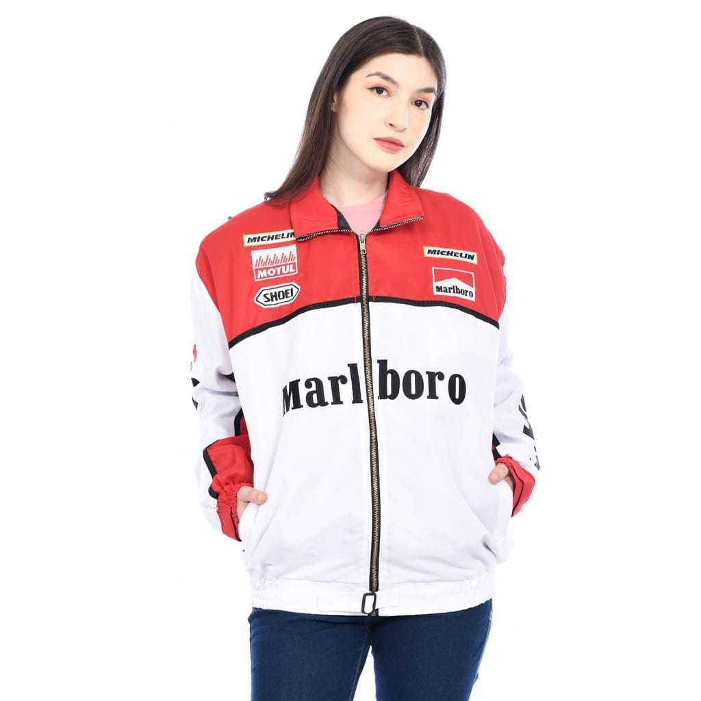 Jaket Yamaha Marlboro Merah Putih
