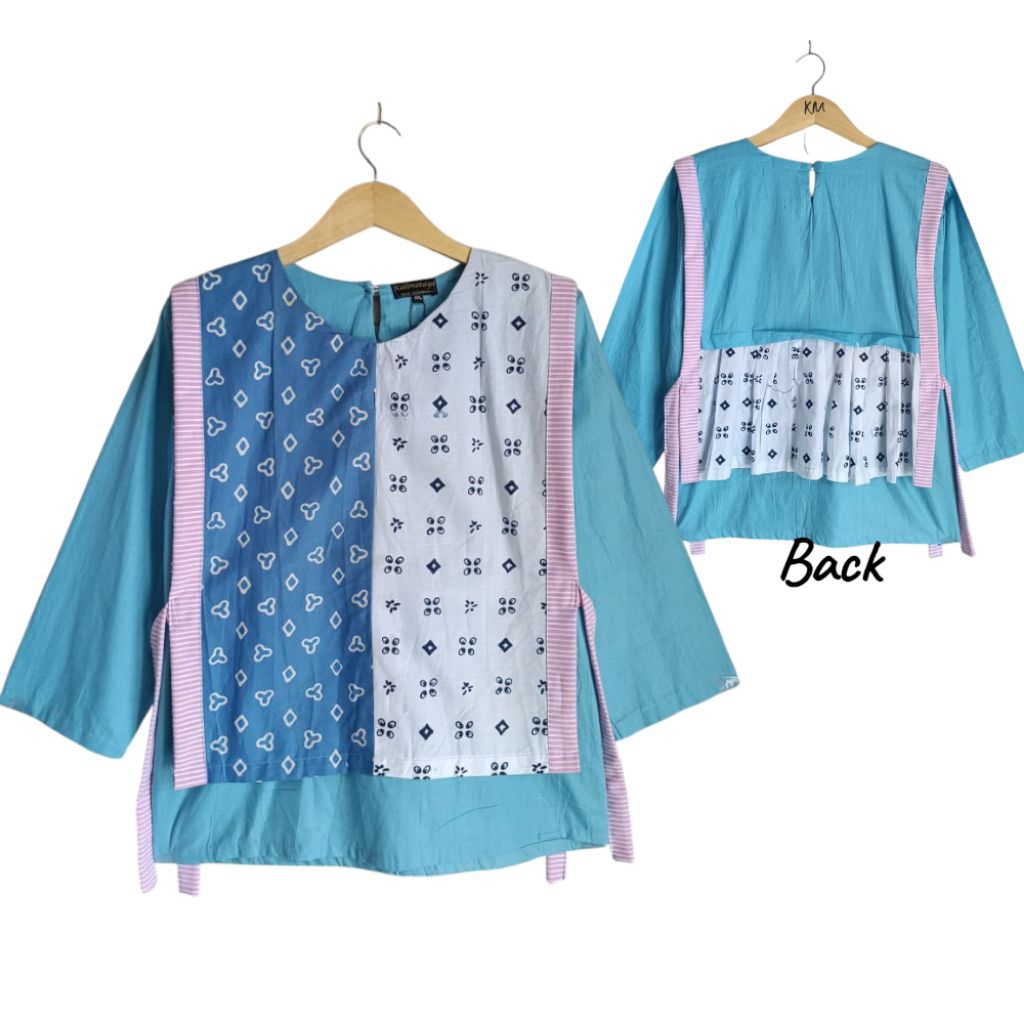 blus polos kombinasi batik nasanrika