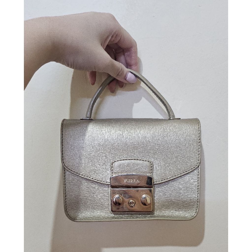 FURLA Metropolis Gold Top Handle
