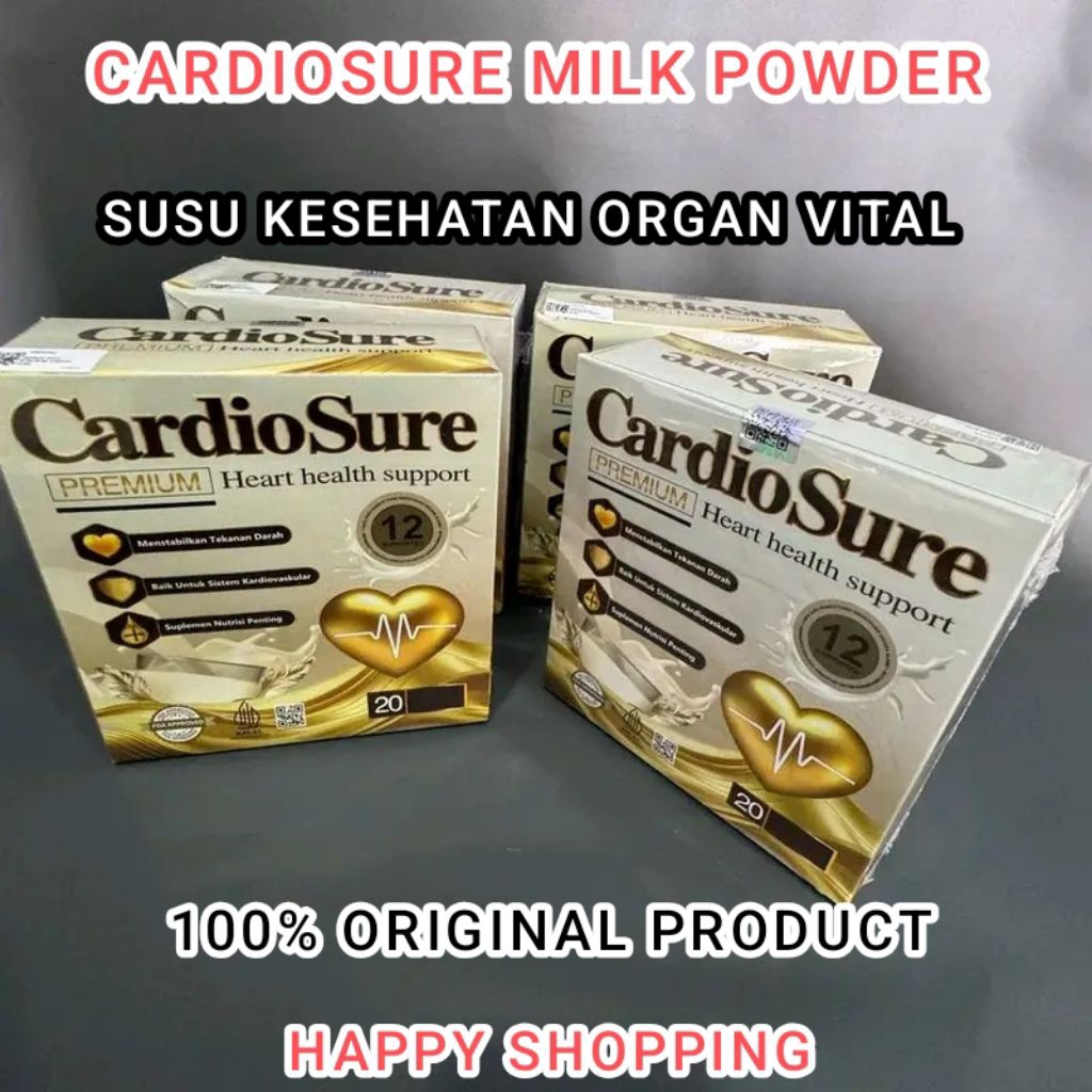

CARDIOSURE MILK PREMIUM CARDIOSURE SUSU KESEHATAN SISTEM KARDIOVASKULAR SUSU HERBAL ATASI HIPERTENSI,STROKE JANTUNG, ASAM URAT, KOLESTEROL,LEMAK JAHAT DAN MENSTIMULASI KINERJA JANTUNG AGAR LEBIH SEHAT SERTA MENJADIKAN TUBUH SEMAKIN FIT