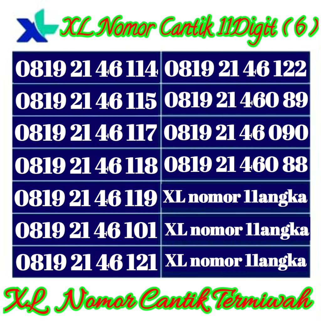 promo perdana XL nomor cantik 11angka  (Cek Deskripsi)