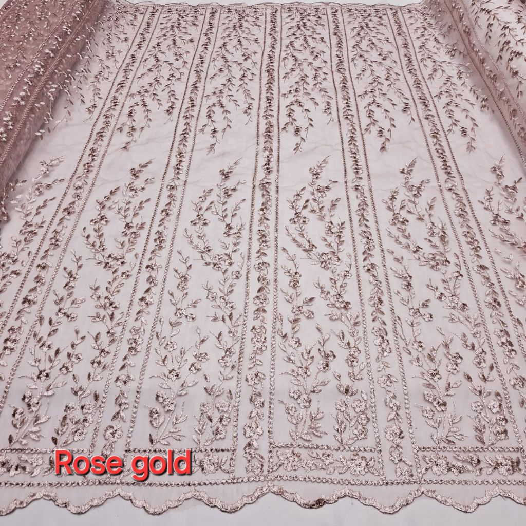 Kain bahan Organza bordir / kain organza sapto