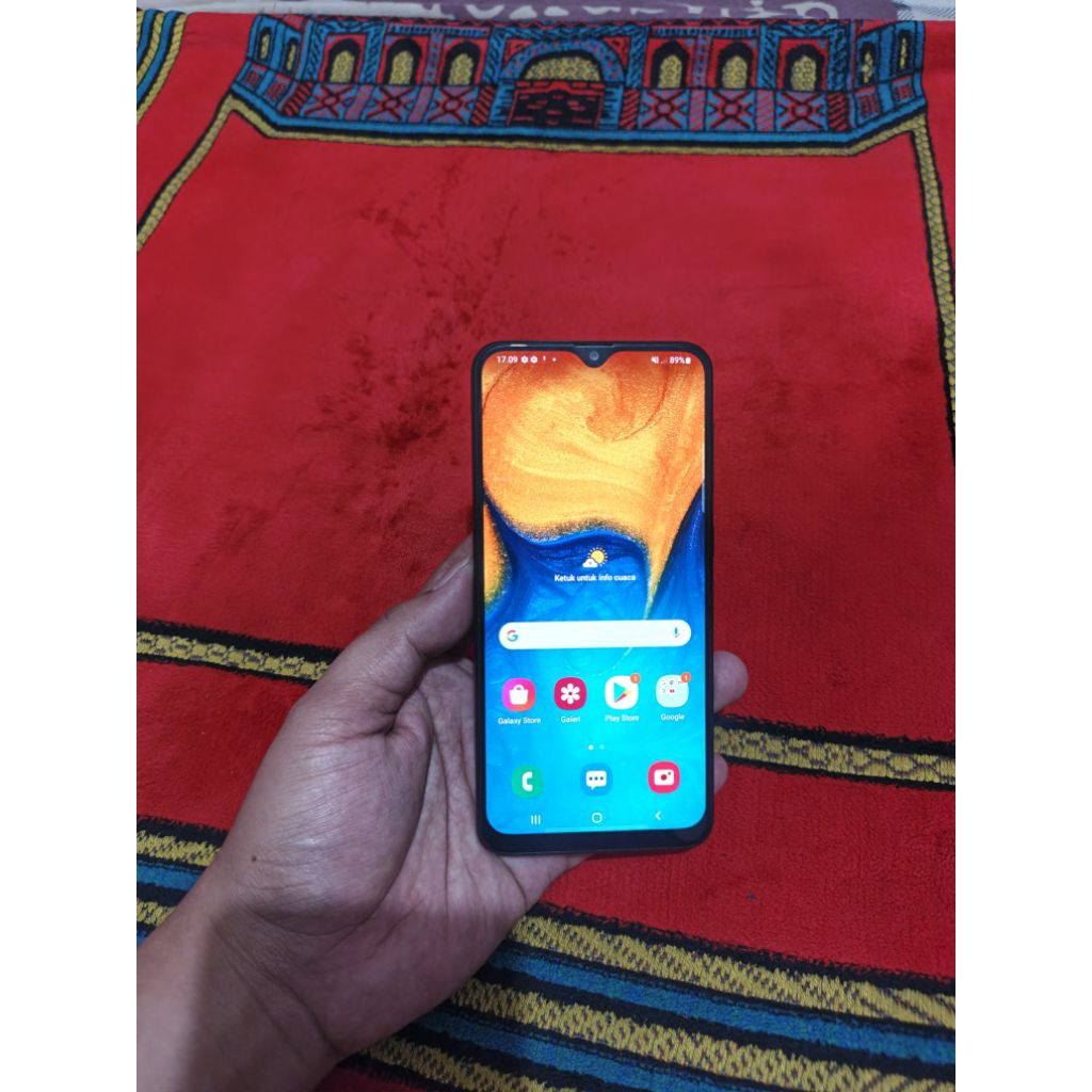samsung a20 ram 3gb 32gb lcd ori 4G sim garansi resmi nett