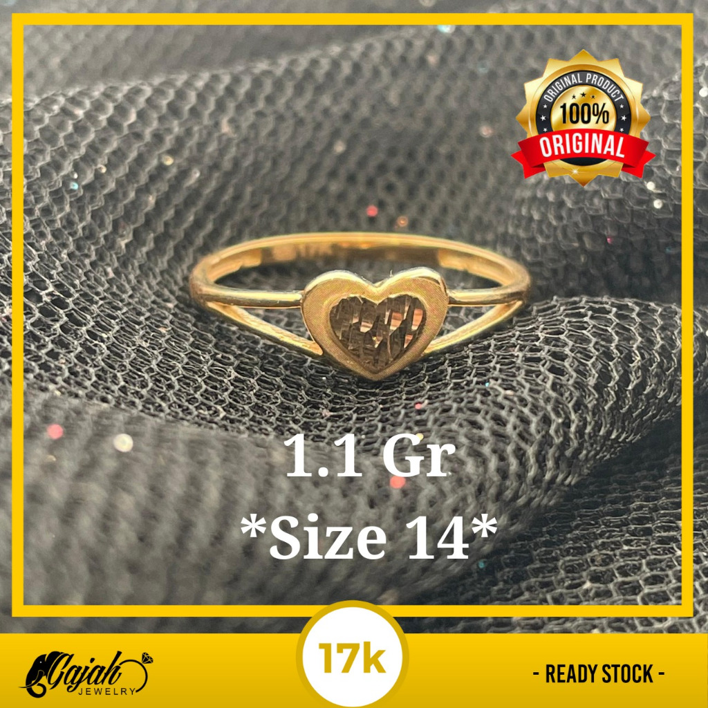Cincin Emas 17K 1.1 Gram Toko Emas Gajah Online Salatiga 7762