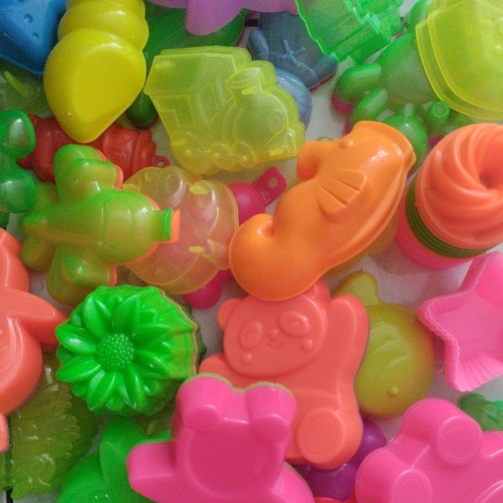 Cetakan es puding jelly agar agar-agar ager-ager es campur karakter animal mold hewan bekal anak sek