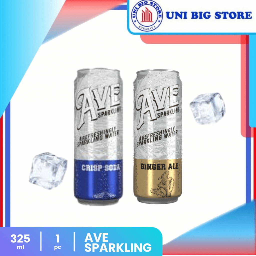 

AVE Sparkling Crisp - GInger Ale Soda Water Can 325 ml Kaleng