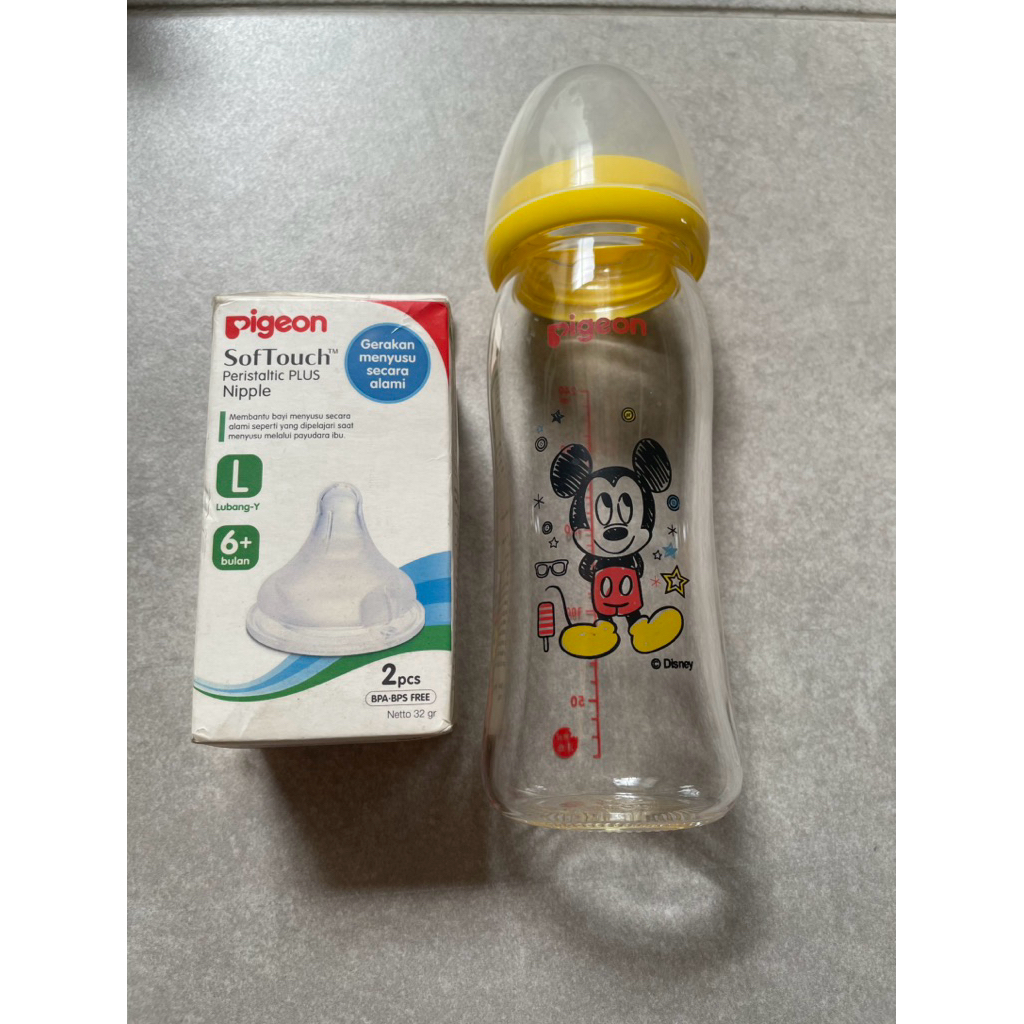 PRELOVED BOTOL SUSU KACA PIGEON 240 ML