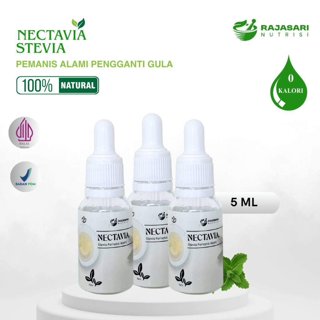 

[Dapat 3] Bundle Nectavia 3 Stevia Tetes Pemanis Alami 5ML - Rendah Kalori - Pengganti Gula