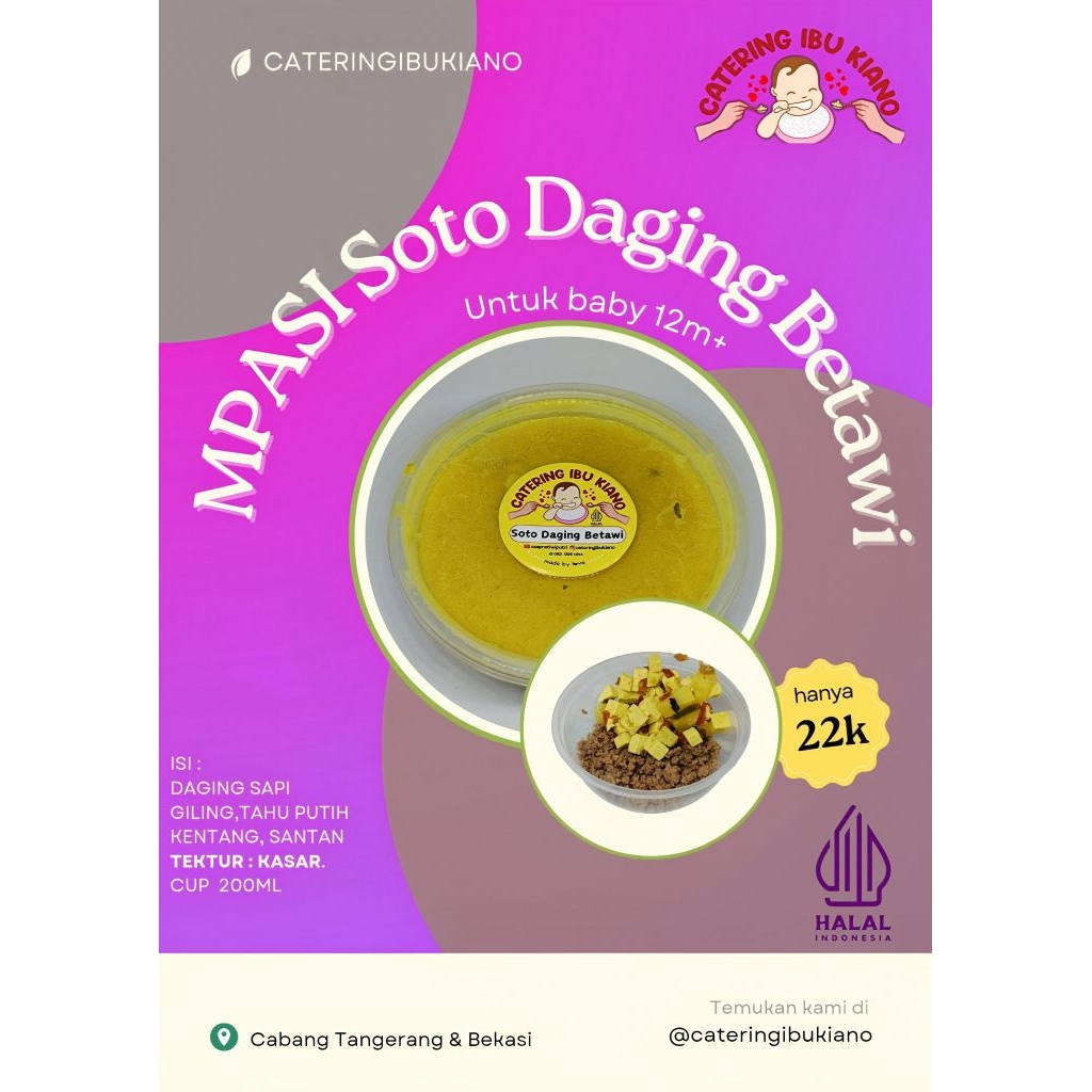 

Soto Daging Betawi MPASI Frozen Bekasi