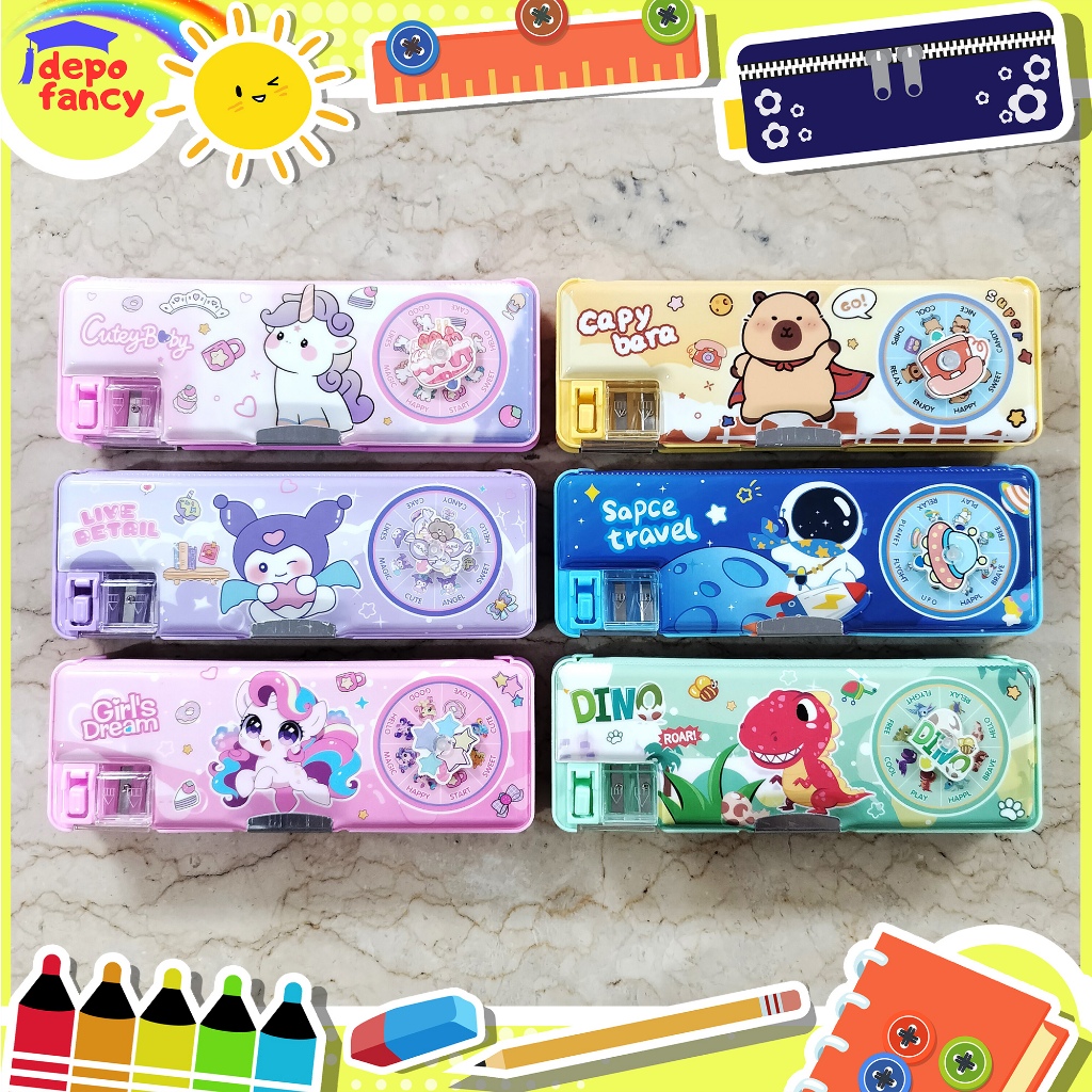 

Kotak Pensil Magnet 2 Susun + SPINNER ZL-532-07 / Pencil Case / Pensil Boks / Pencil Box / Tepak / Tempat Pensil