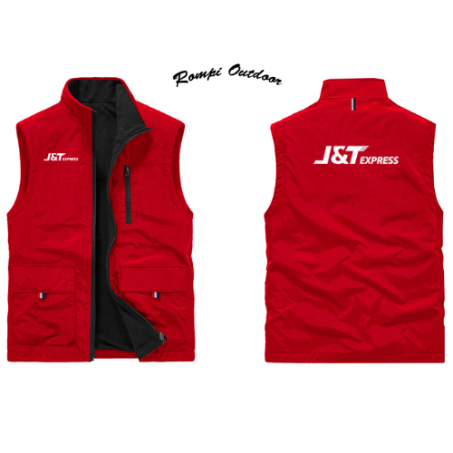 TERBARU Jaket Rompi JNT EXPRESS Waterproof Rompi Pria J&T Exspress Rompi Kurir JNT Expres Terbaru Bi