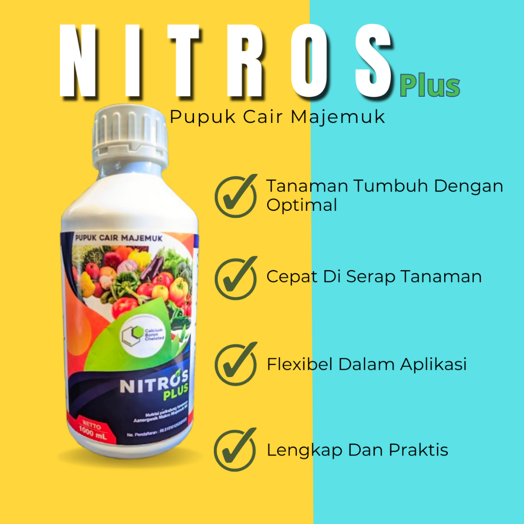 NITROS PLUS 1 Liter | Pupuk Cair Majemuk NPK/ DOLOMIT CAIR
