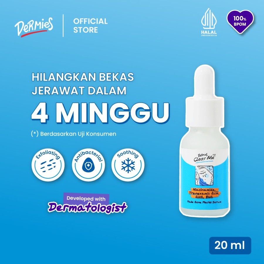 ERMIES Clear Me by ERHA Fade Acne Marks Serum - Serum Hilangkan Noda Bekas Jerawat PIE PIH dan Flek 