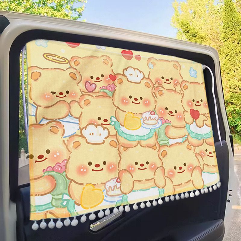 Tirai Mobil Sun Screen Bayi Anti UV Portable Car CurtainGorden Penutup Jendela Mobil Karakter Lucu P