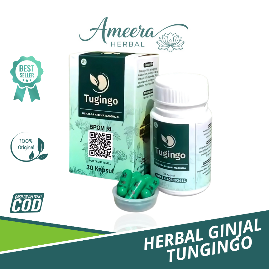 TUGINGO Kapsul Herbal Untuk Batu Ginjal, Gagal Ginjal, & Ginjal Kronis