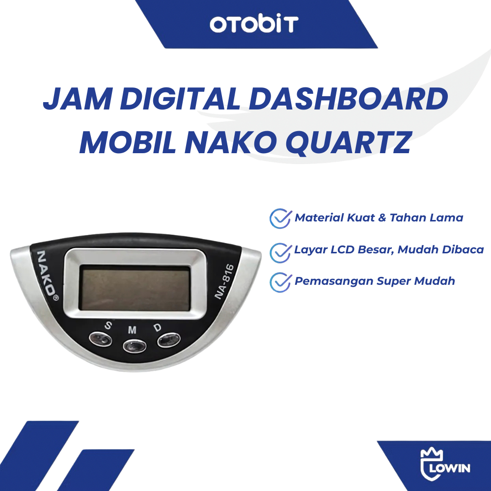 Jam Mobil Tempel Dashboard Jam Digital Dashboard Mobil Nako Quartz 816
