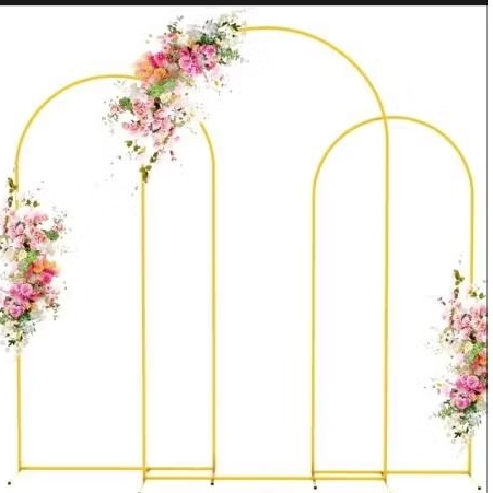 Standing Besi oval Dekorasi lamaran Dekorasi weding Tiang Background Bisa di bongkar pasang