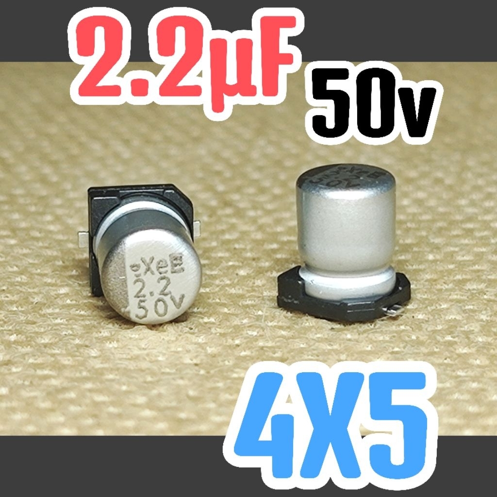 Solid kapasitor capasitor elko elco SMD 50V 50 v 2,2 uf 2,2uf 2.2 uF 2.2uf 50v 50 volt 4X5 ORIGINAL