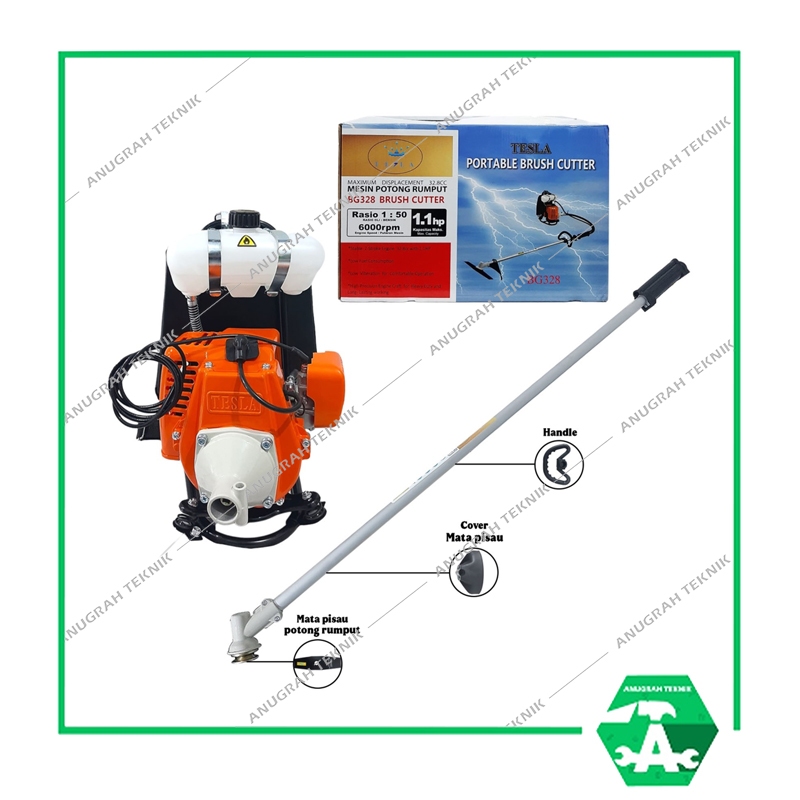Mesin Potong Rumput Tesla BG-328T 2 Tak Alat Potong Rumput Gendong