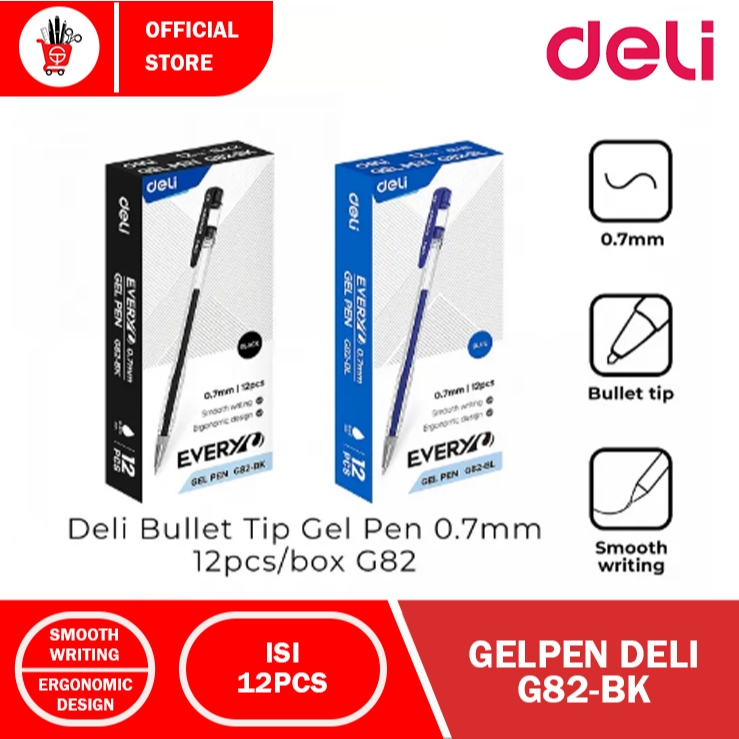 

Balpen | Pulpen | Gelpen DELI G82-BK HITAM (1PACK)