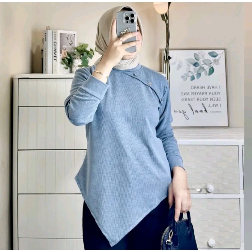 ZALFA BLOUSE KNIT KANCING VARIASI