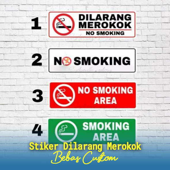 

Stiker Dilarang Merokok, Stiker No Smoking, Stiker Quantac Anti Air, Stiker Dilarang Merokok Ukuran 25x10cm
