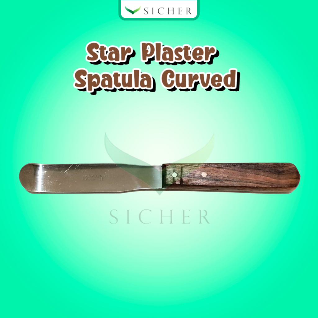 STAR Plaster Spatula Curved / Spatel Gipsum Gypsum Dental Stone / Pengaduk Gips Dental Gigi Model