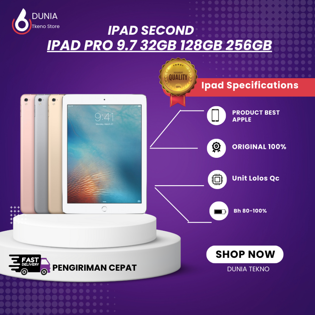 Ipad Pro 9.7 inch 2016 32GB 128GB 256GB Wifi Only Second TERMURAH JAMINAN ORIGINAL APPLE