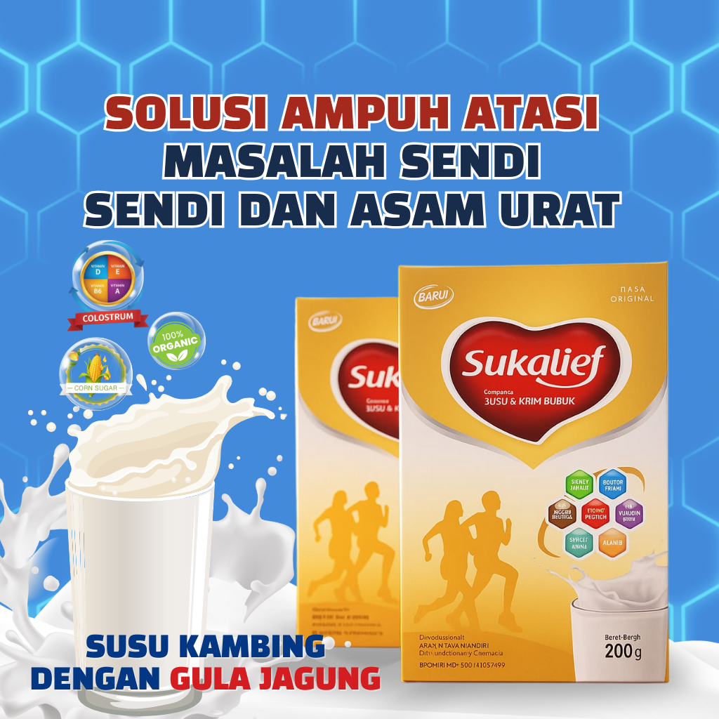 

SUKALIEF Atasi Nyeri Sendi dan Tulang Dengan SUSU KAMBING ORIGINAL Bahan Susu Serbuk Alami Asli