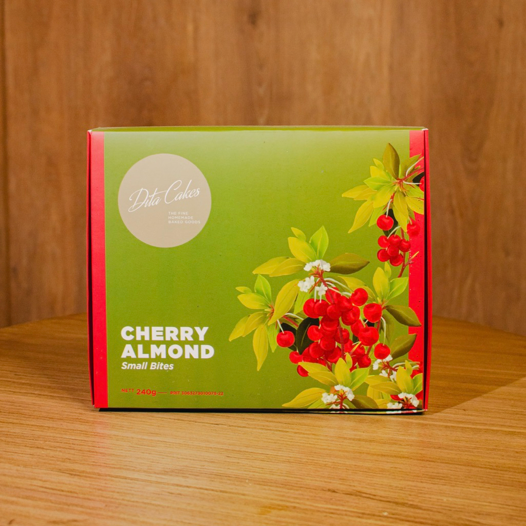 

CHERRY ALMOND PREMIUM COOKIES BY DITA CAKES BOX 240 GR