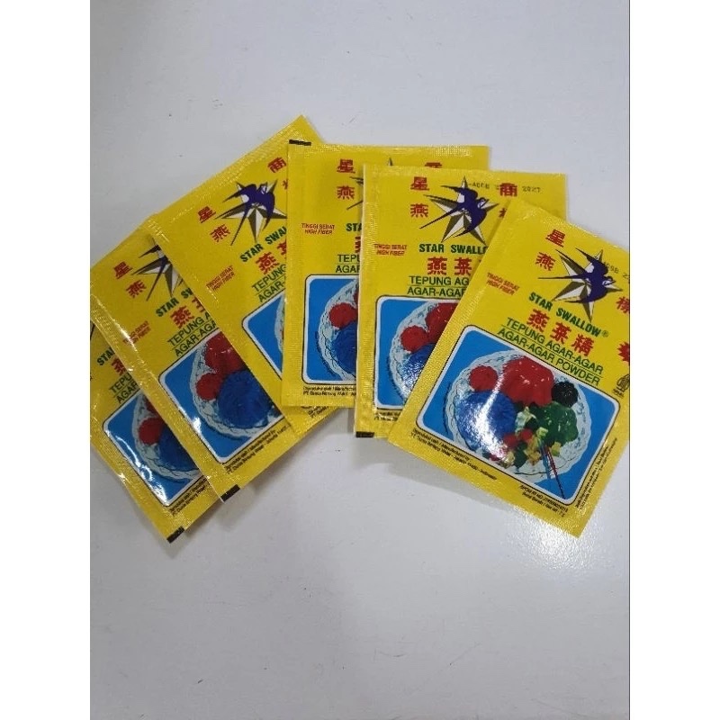 

Star Swallow Agar Agar 1 box Isi @12 Sachet - Plain