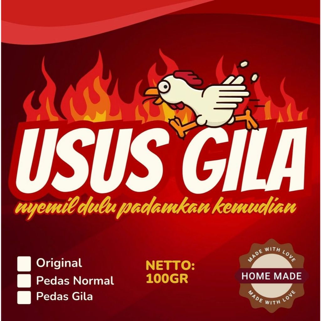 

Keripik Usus Ayam Crispy Pedas Gila – Snack Kriuk Daun Jeruk Level Original / Pedas / Pedas Gila