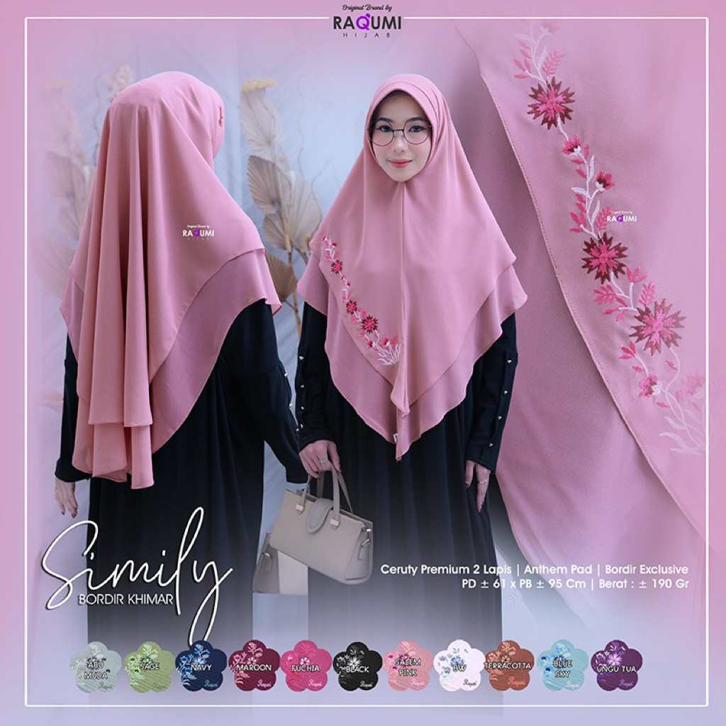 Khimar Bordir Premium//Khimar Premium//Simily bordir Khimar//Avanty Bordir Khimar//Ori by Raqumi Hij