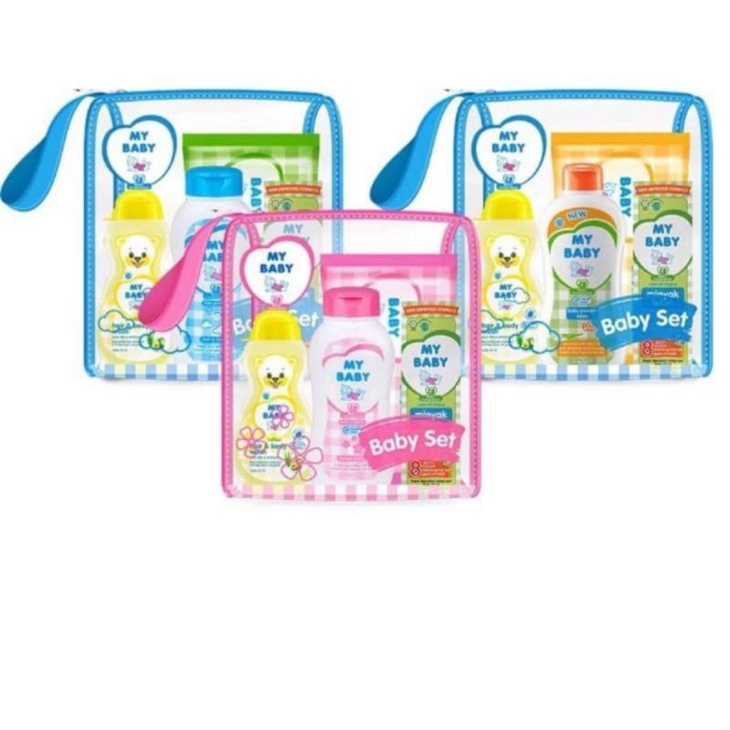 terlaris  (( 1set )) my baby set travel pack isi 4 item kemasan pouch tas set 4 comfort sooting beda