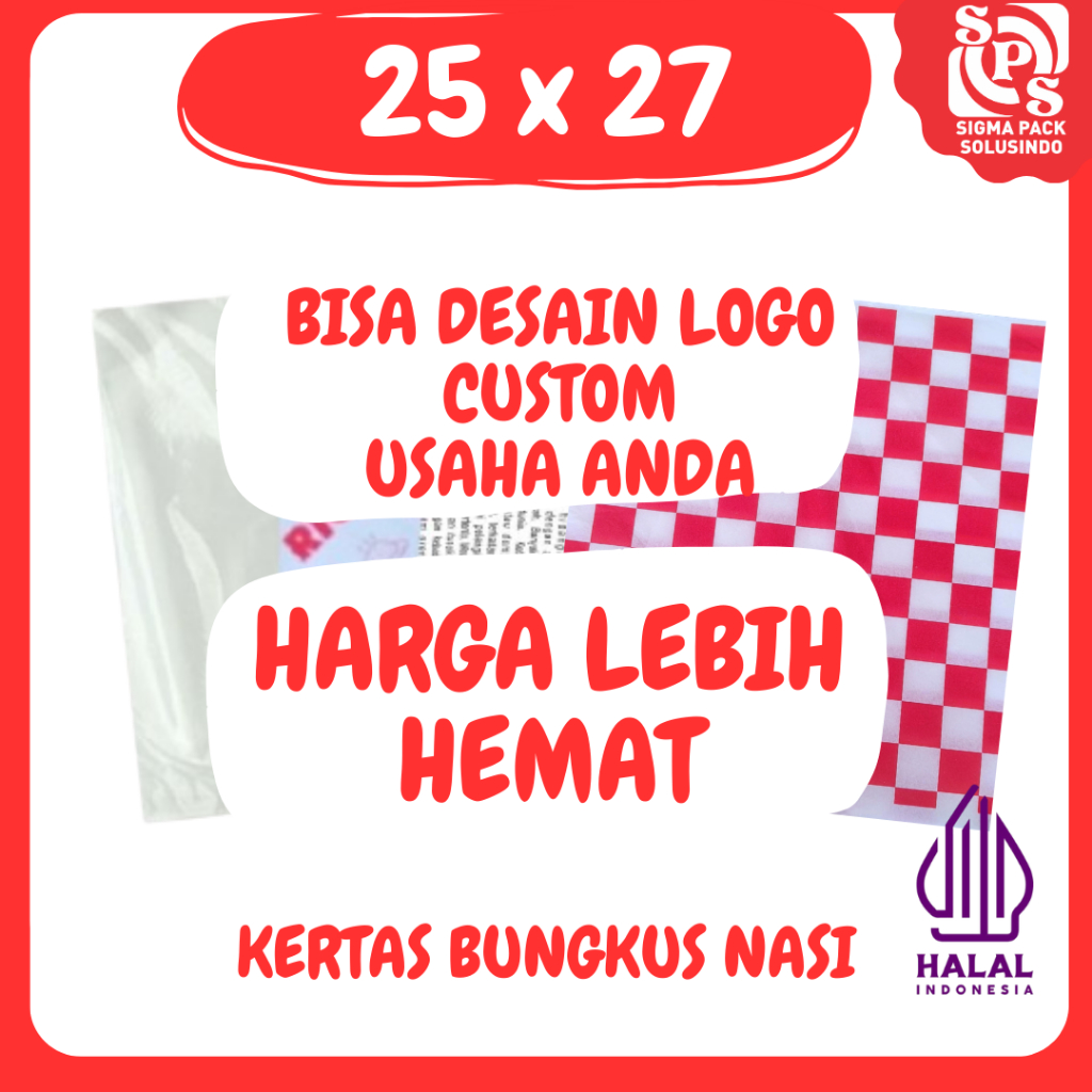 

Kertas Nasi 25x27 Padang | Paperwrap KFC Paper Wrap Packing Burger Kertas Foodgrade Putih Zigma Pack