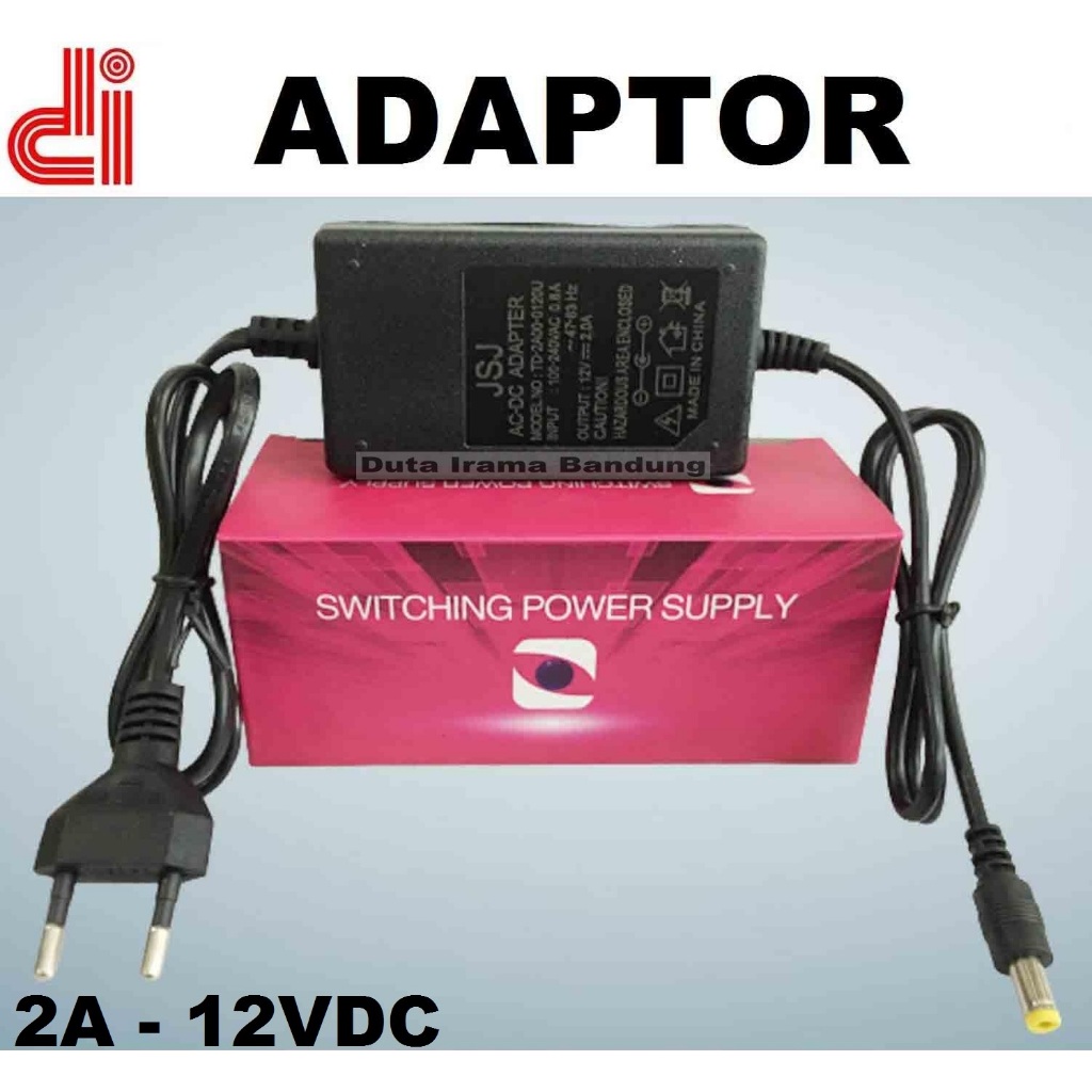 Adaptor AC DC 2 Ampere 12 Volt adaptor 2A - 12V Adaptor CCTV 12V 2A