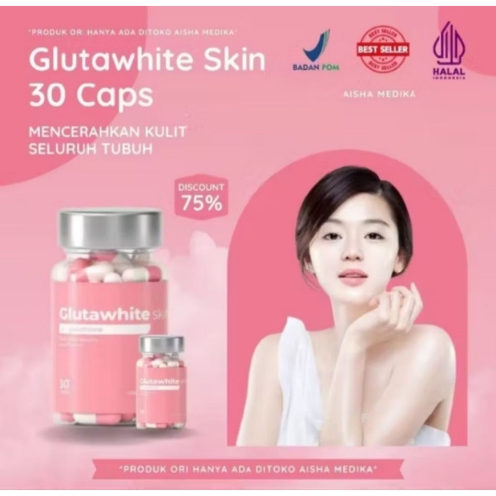 TERLARIS Femina Whitening isi 30 Original Supplement Pemutih Kulit Badan | Obat Pencerah Wajah | Vit