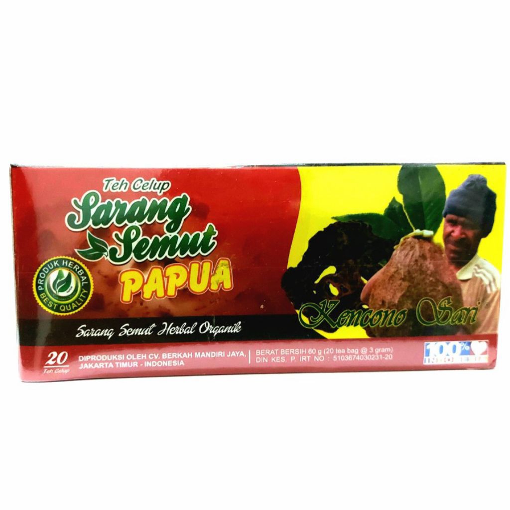

Teh Celup Sarang Semut Papua Kencono Sari Original Myrmecodia Herbal Organik HALAL BPOM