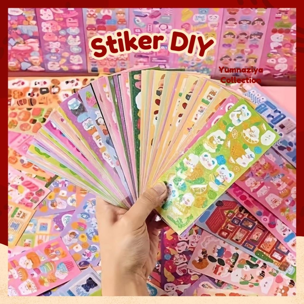 

Stiker DIY berbagai kartun hias stiker shiny kartun