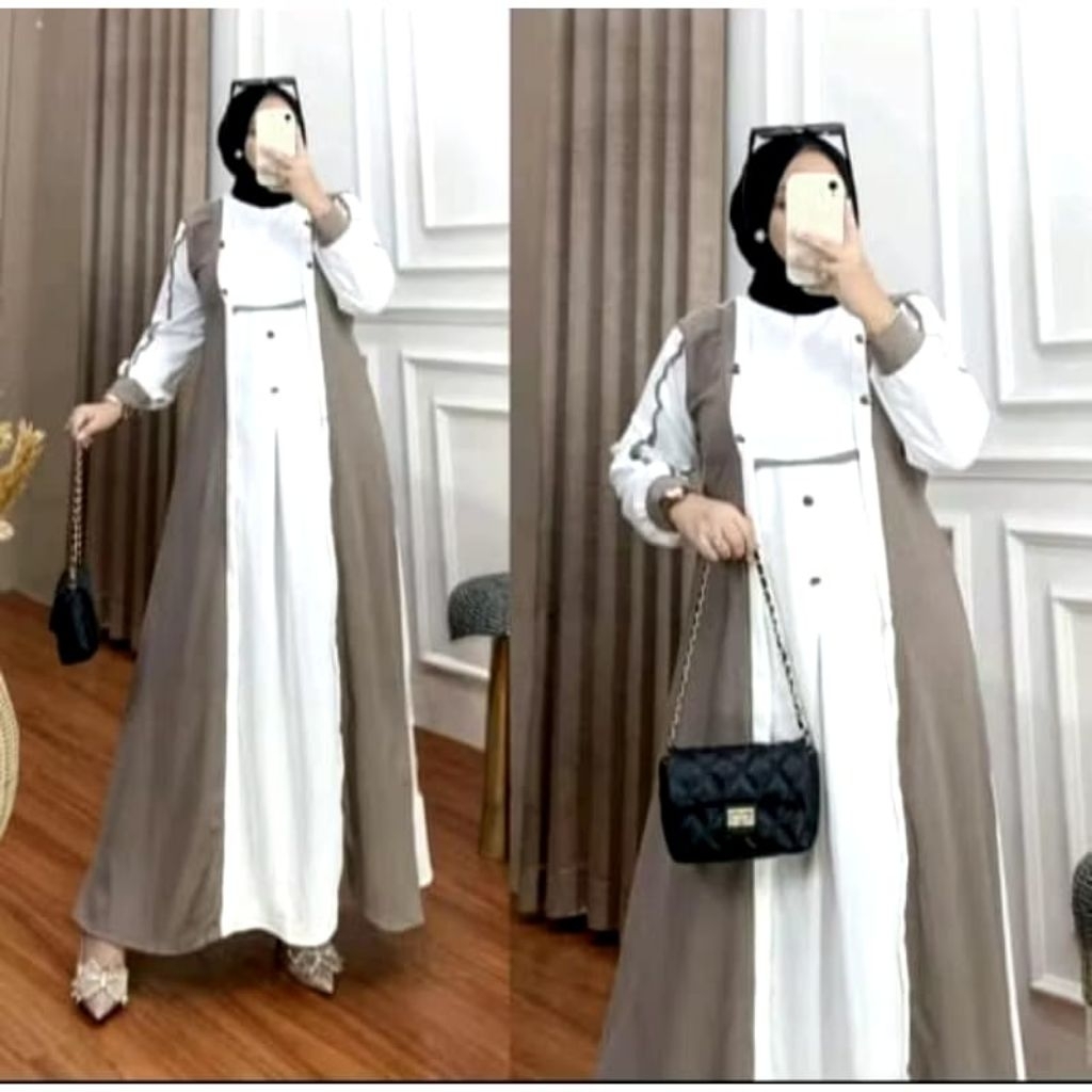 Gamis syar'i medina wanita dewasa super mewah-gamis crinkle-gamis muslimah mewah baju lebaran-2