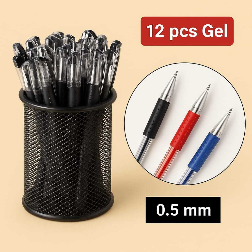 

Pena 1 Lusin Isi 12 Pcs Pulpen Tinta Gel 0.5 mm Bisa Diisi Ulang Balpoint Gel Murah Alat Tulis