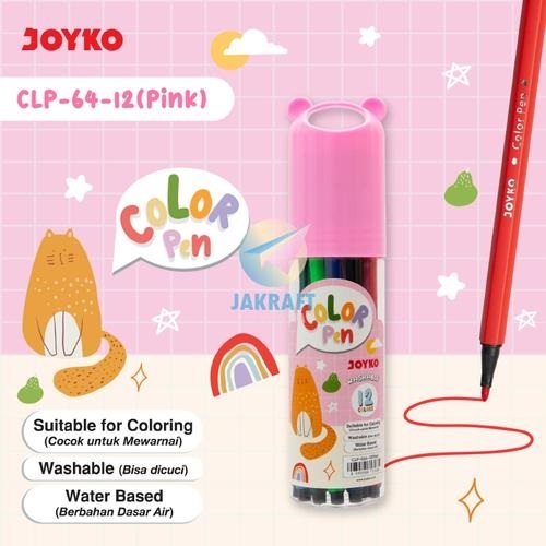 

Joyko Color Pen CLP-064-12 | (1 Tabung isi 12 Warna)