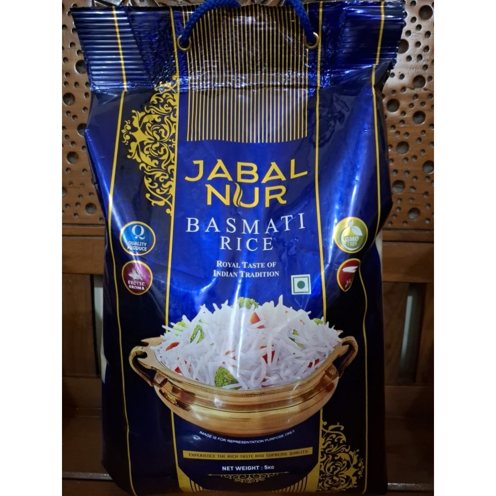 

BASMATI BERAS INDIA JABAL NUR KEMASAN 5KG